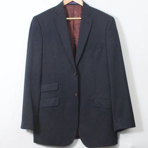 Ted Baker Endurance 40L-34L Men's Suit Navy Pinstripe  Wool